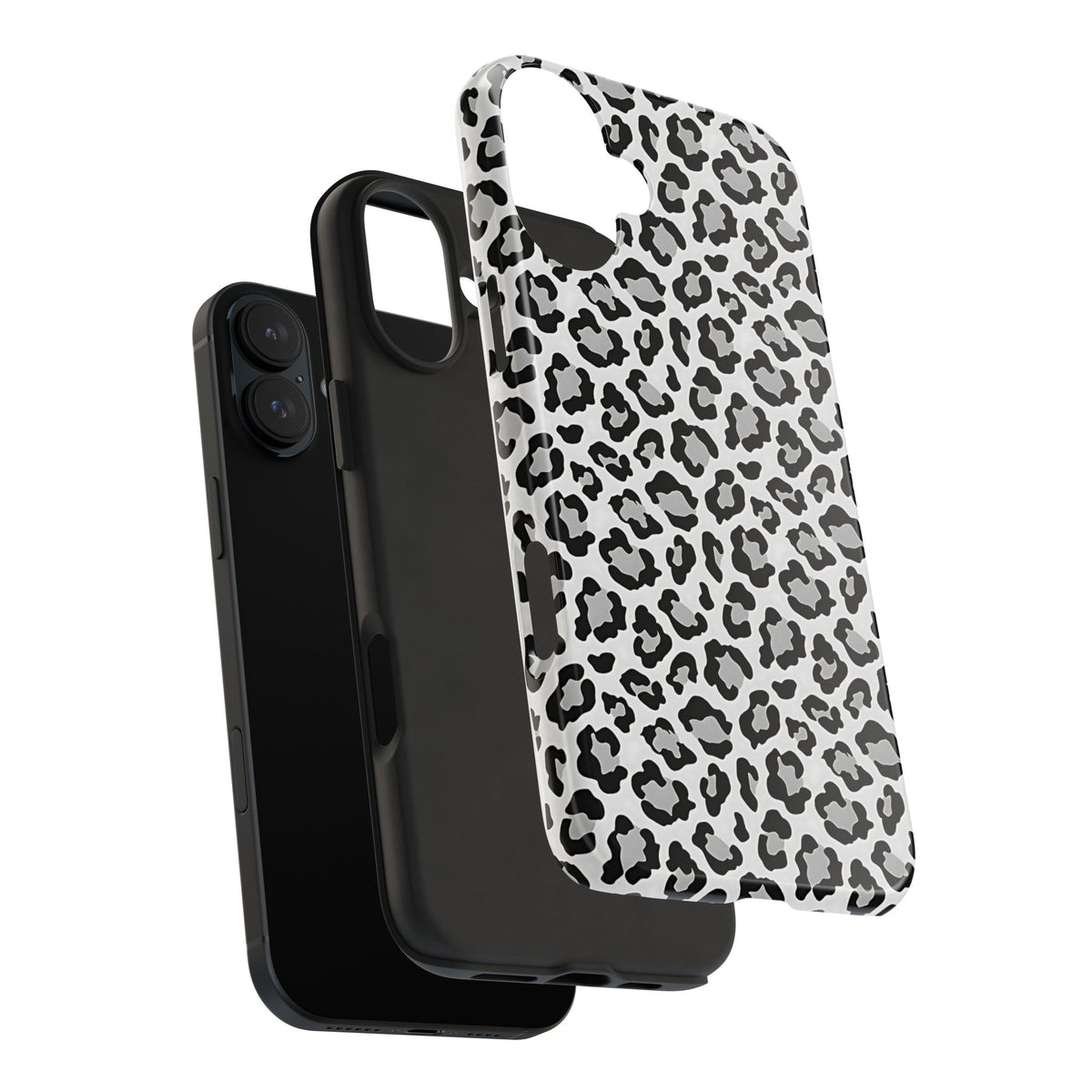 Monochrome Leopard Print iPhone 16 Series