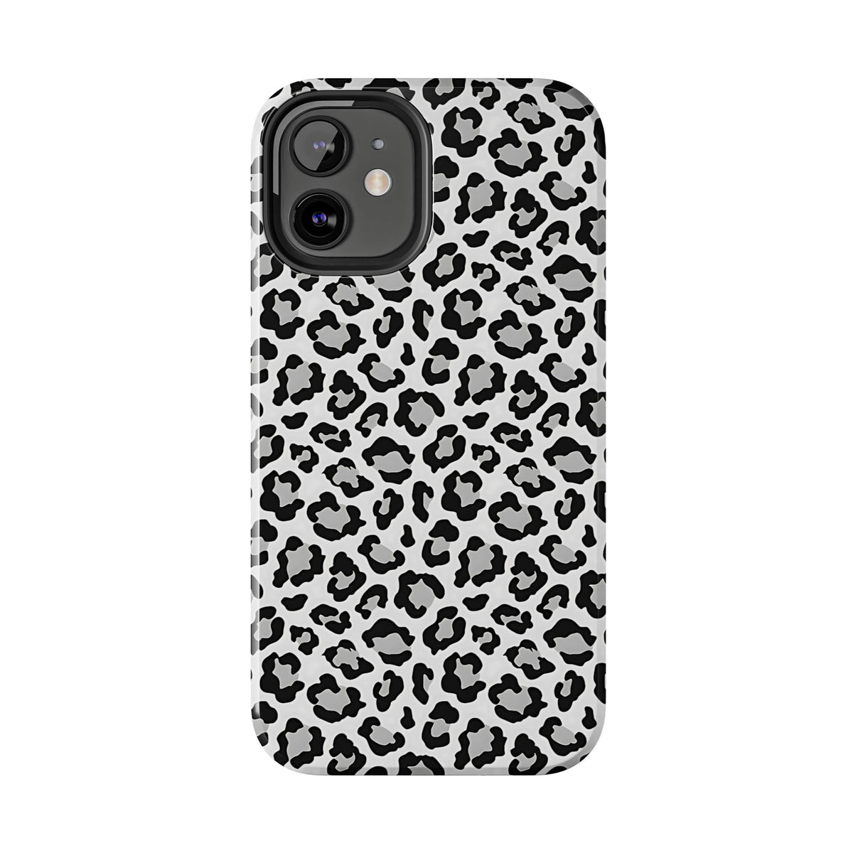 Monochrome Leopard Print iPhone 12 Series