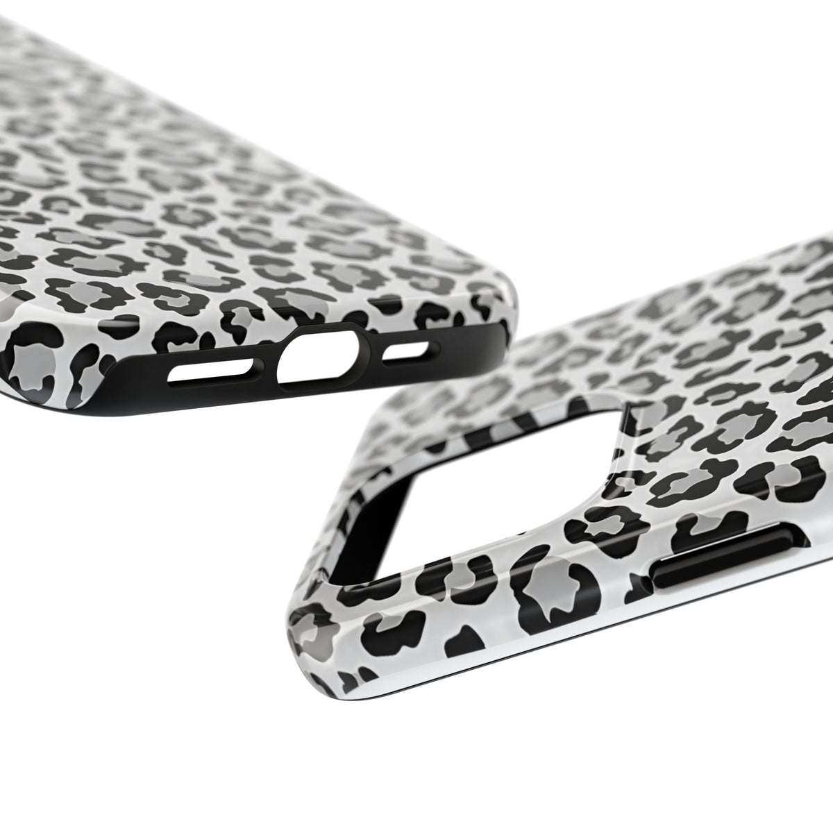 Monochrome Leopard Print iPhone 15 Series