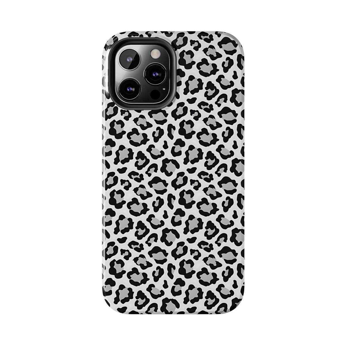 Monochrome Leopard Print iPhone 12 Series