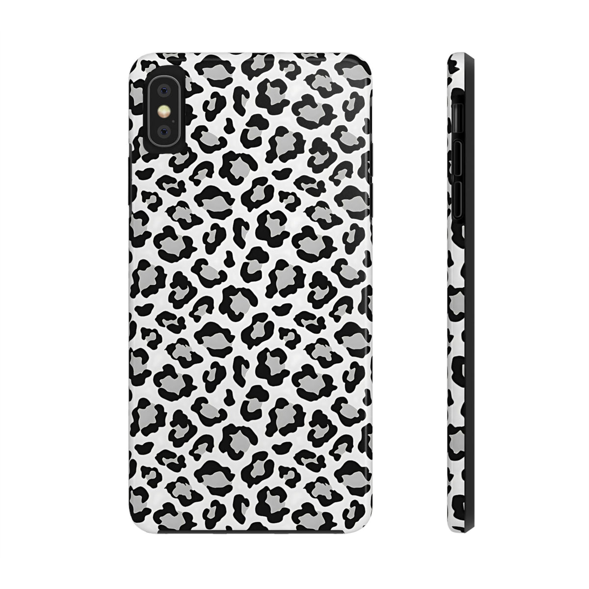 Monochrome Leopard Print iPhone X Series