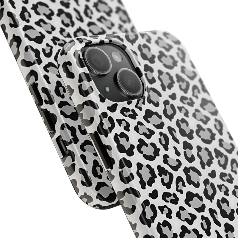 Monochrome Leopard Print iPhone 15 Series