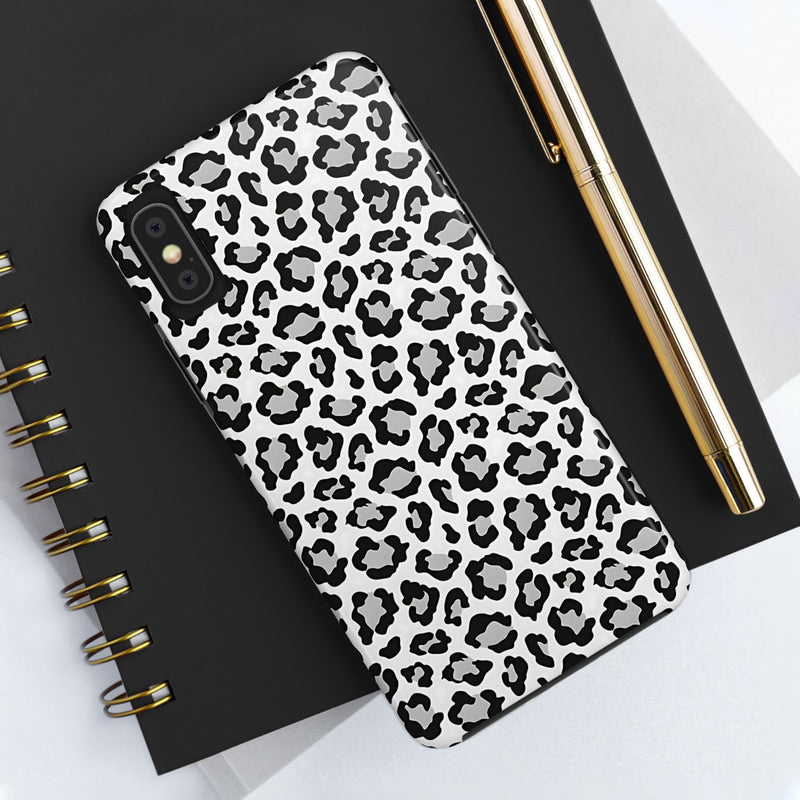 Monochrome Leopard Print iPhone X Series