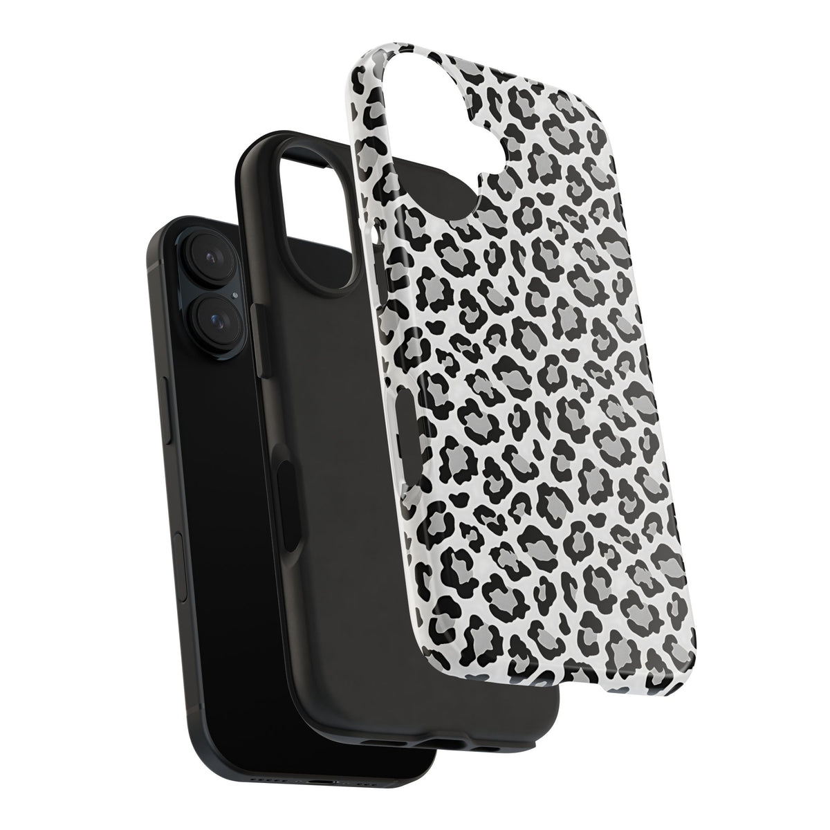 Monochrome Leopard Print iPhone 16 Series