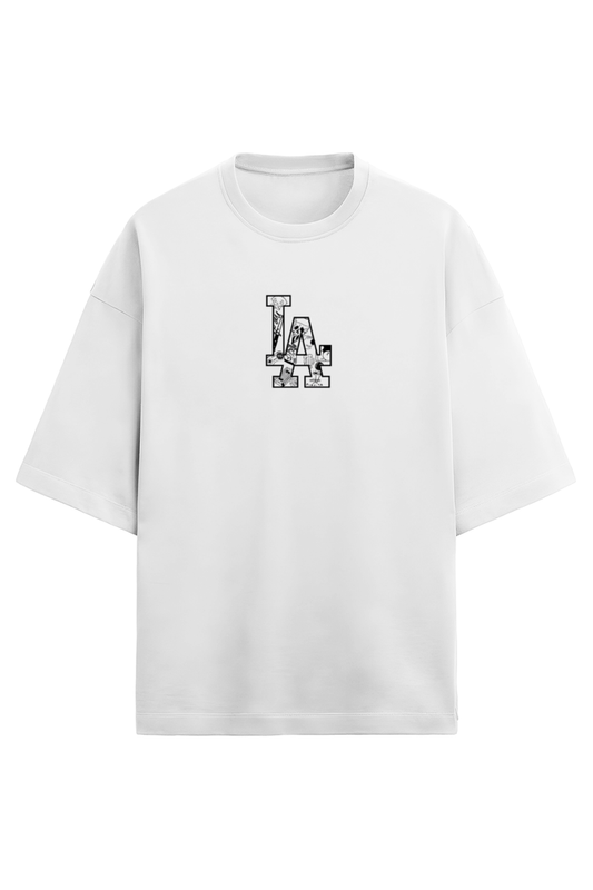 Oversized White Words Series Terry T-shirt !