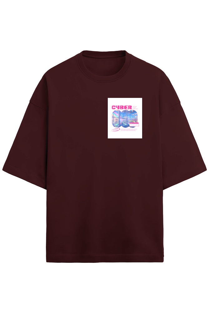 Oversized Maroon T-shirt For Woman With made by German Tailor