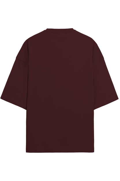 Oversized Maroon T-shirt For Woman With made by German Tailor