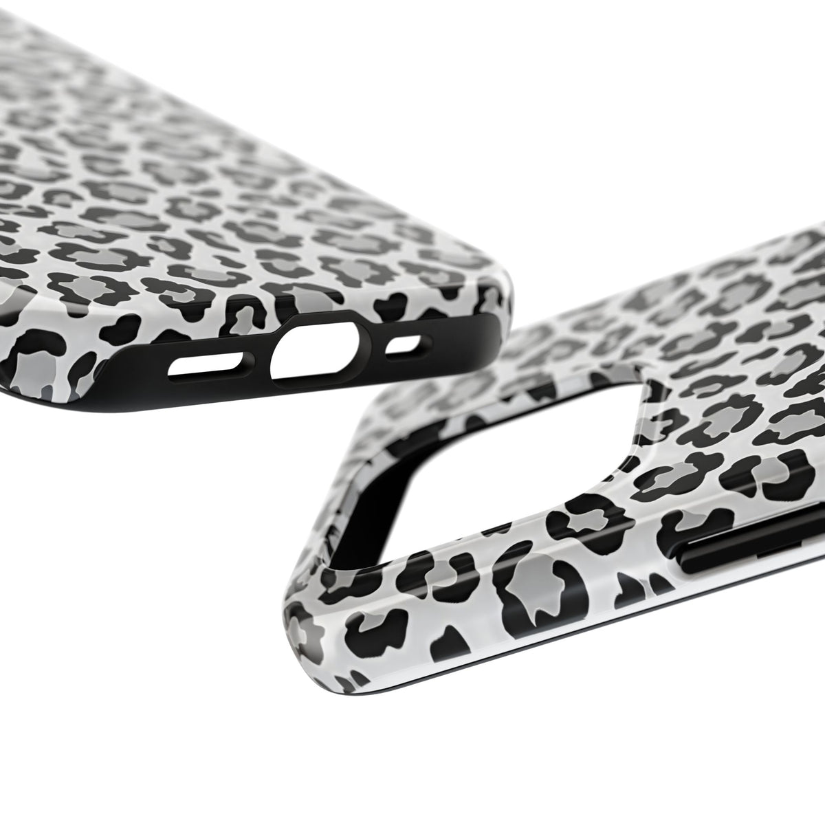 Monochrome Leopard Print iPhone 15 Series