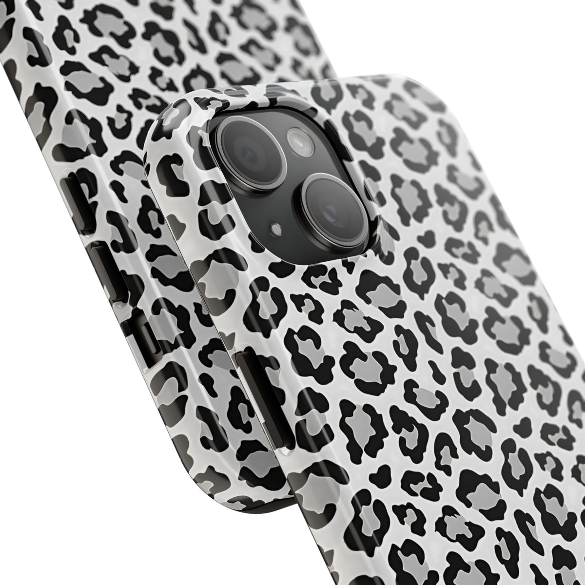 Monochrome Leopard Print iPhone 15 Series