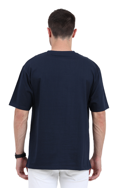 Dark Blue Oversized T-shirt for man