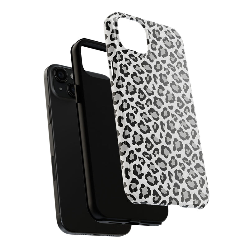 Monochrome Leopard Print iPhone 15 Series