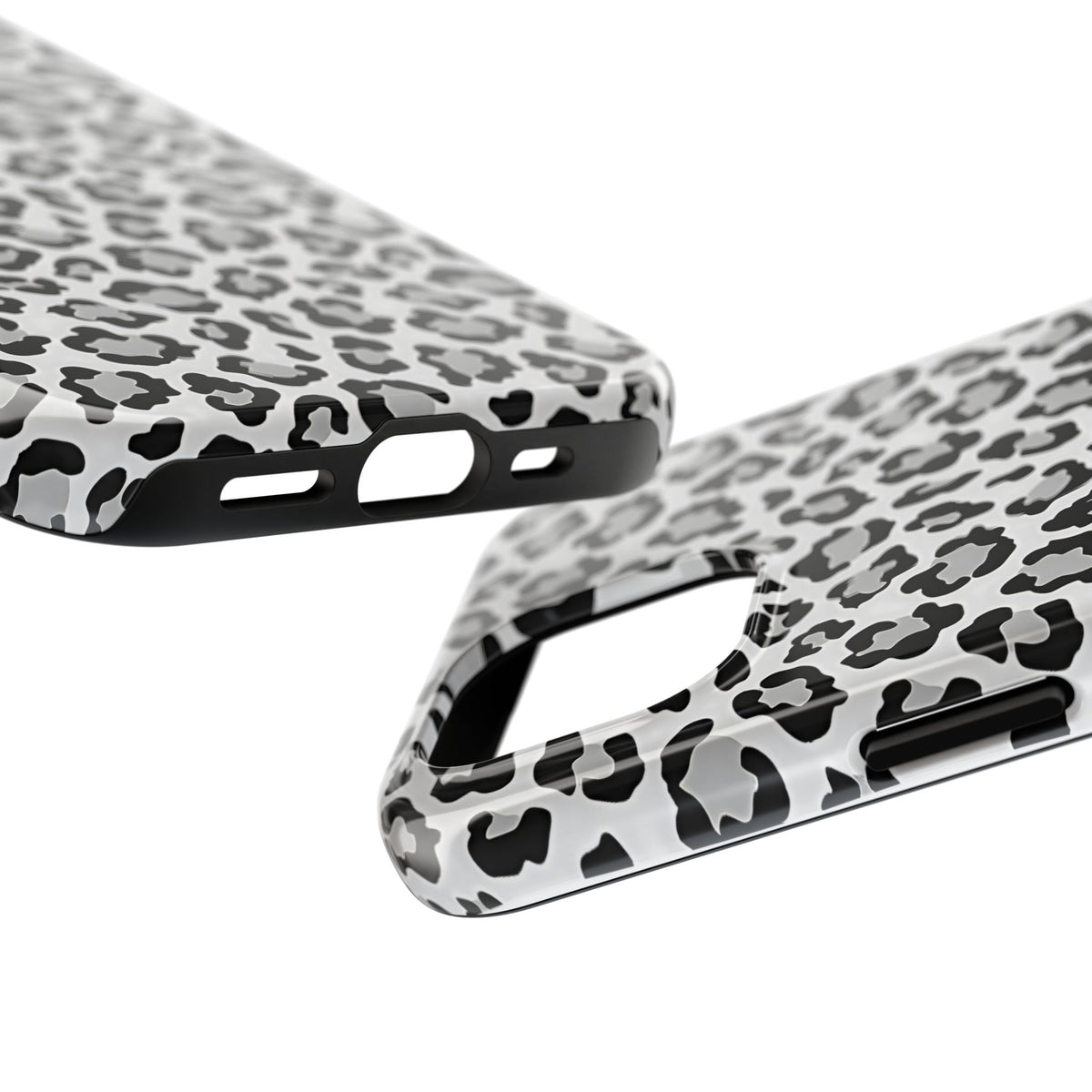 Monochrome Leopard Print iPhone 15 Series