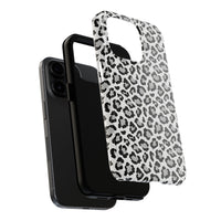 Monochrome Leopard Print iPhone 15 Series