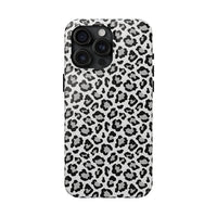 Monochrome Leopard Print iPhone 15 Series