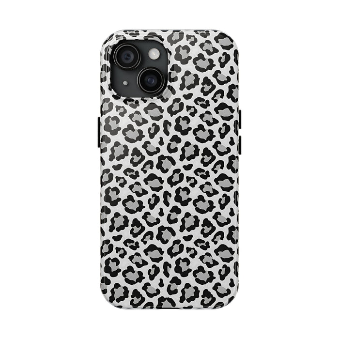 Monochrome Leopard Print iPhone 15 Series