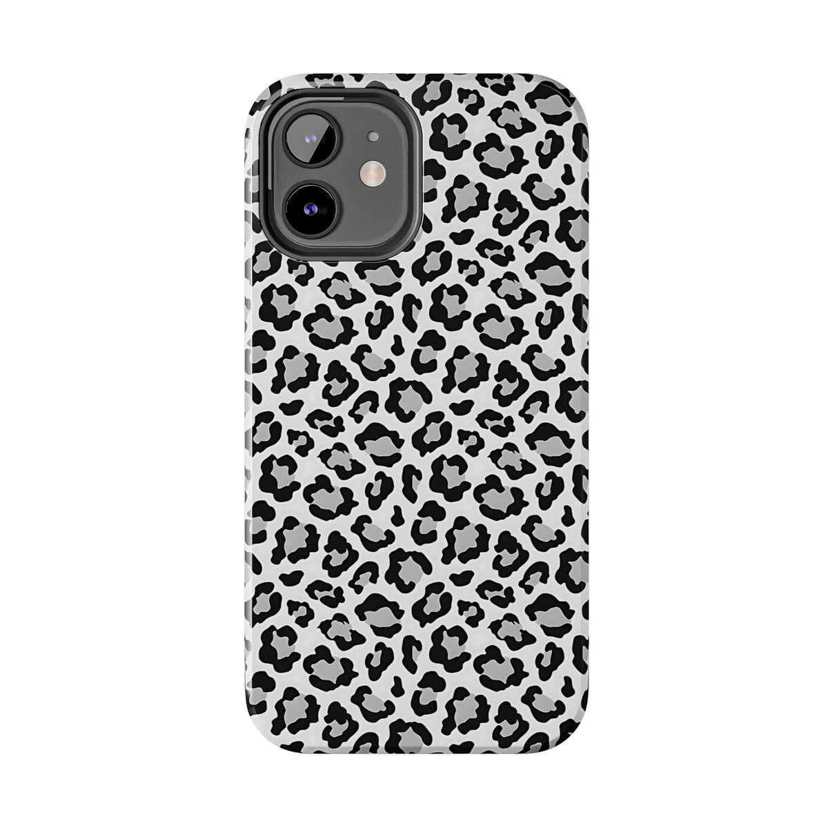 Monochrome Leopard Print iPhone 12 Series