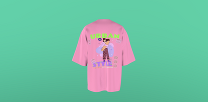 PINK PREMIUM COTTON OVERSIZED T-SHIRT