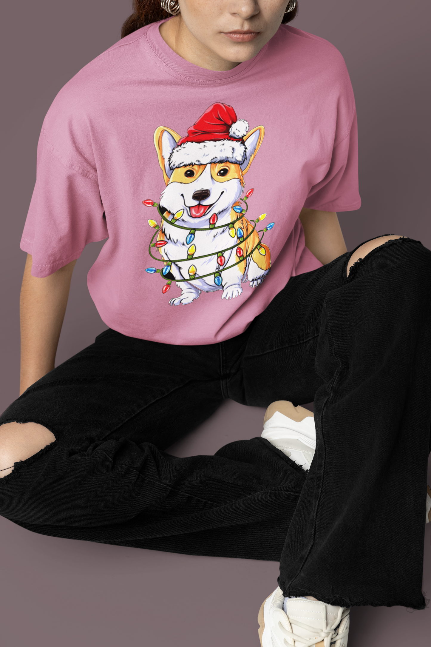 Pink Dog Lover Oversized T-shirt ,Premium Made By Egyption Cotton For Only Womens Oversized T-SHIRT