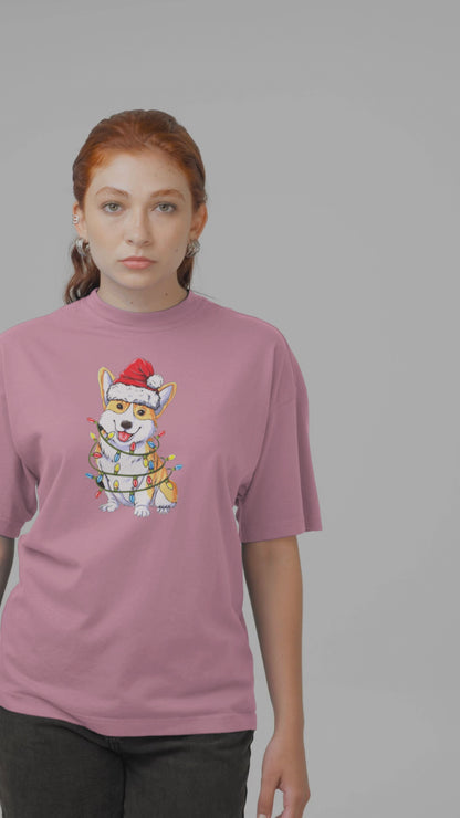 Pink Dog Lover Oversized T-shirt ,Premium Made By Egyption Cotton For Only Womens Oversized T-SHIRT